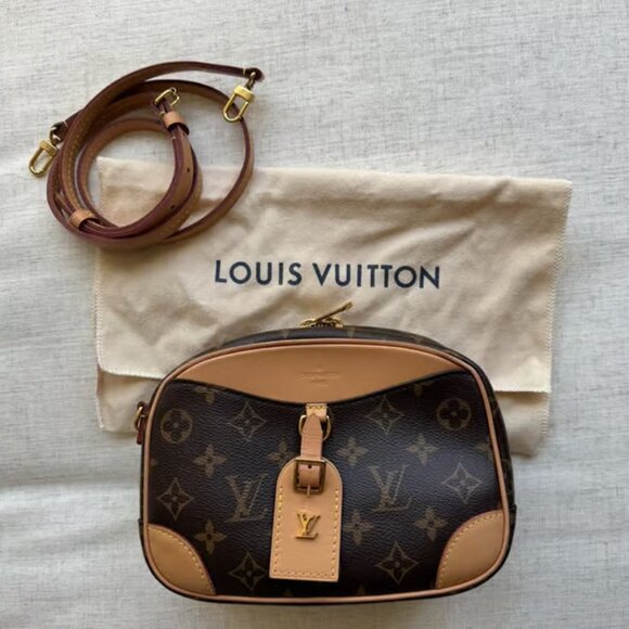 Louis Vuitton Deauville Handbag Monogram Canvas Tags-Receipt - Picture 1 of 9